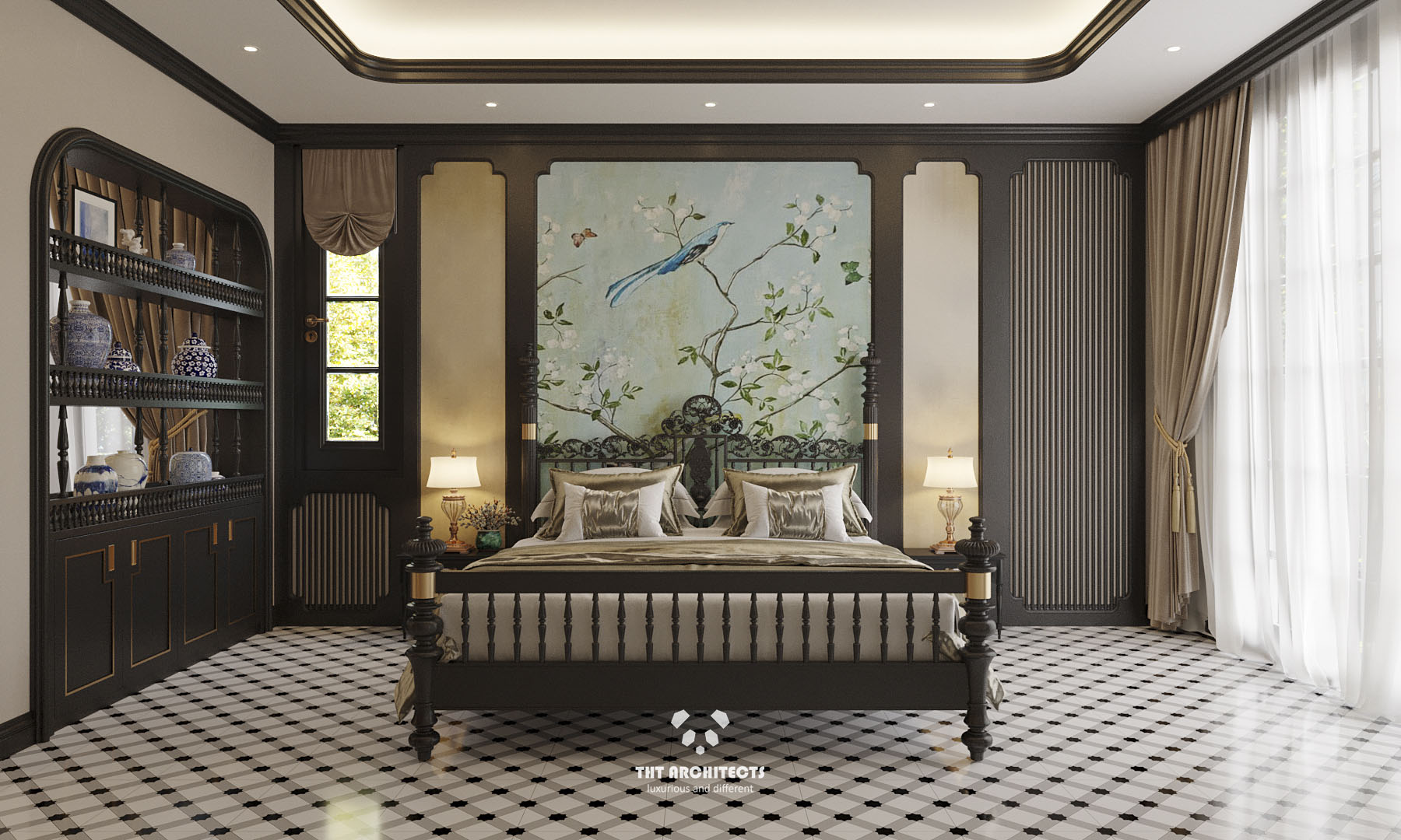 tht architects - Indochine home quận 7 - phòng ngủ master 01